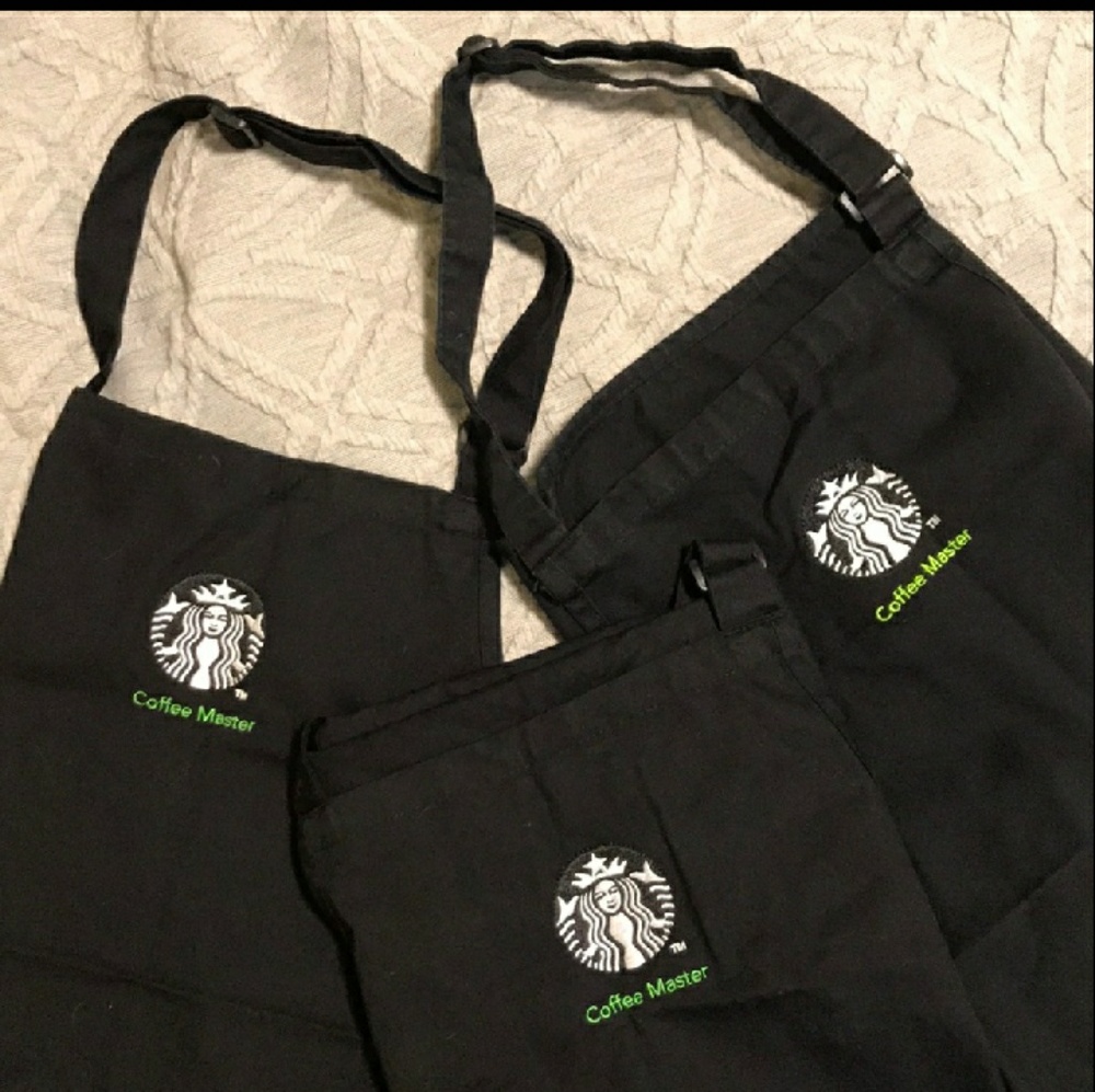 Three Starbucks Coffee Master Aprons